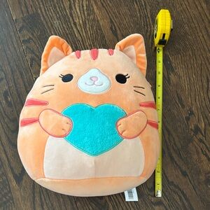 Squishmallows Orange and Teal Cat Plush